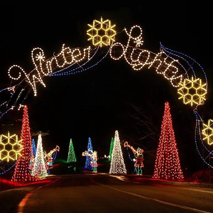 DBFAIRY 24-inch LED Christmas Snowflake Window Lights, Large Outdoor Hanging Silhouette Xmas Decor Light with Timer 16.8ft Plug-Powered Cable by GreenHaven Gardens