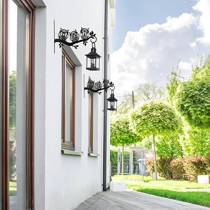 Plant Hangers Outdoor, Metal Hanging Plant Bracket, Plant Hooks for Hanging Baskets, Bird Feeders, Wind Chimes Indoor, Lantern, Flower Pot, Wall Mount Plant Holder with Screws (Owl) by GreenHaven Gardens