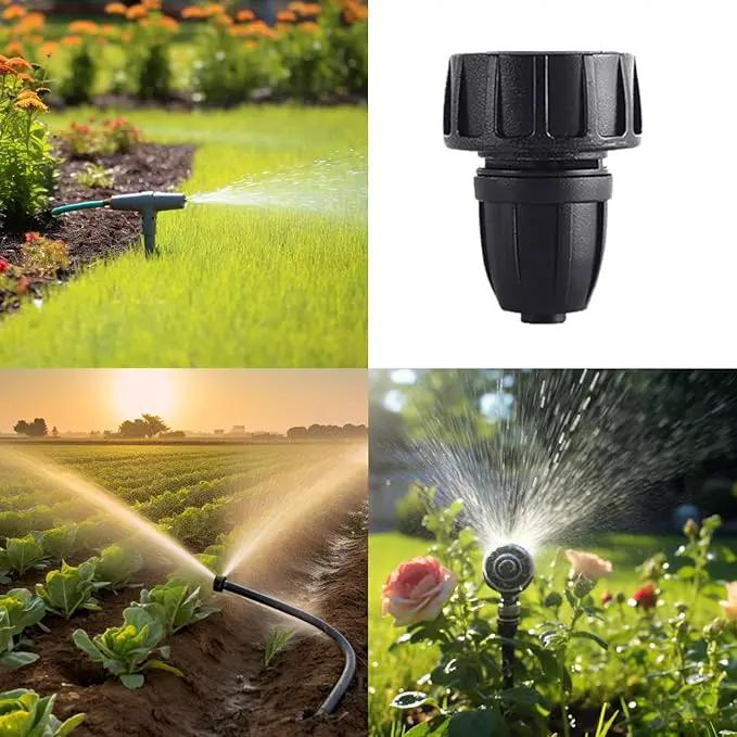 8pcs Garden Hose Adapter, 3/4'' Faucet Convert to 3/8'' Drip Irrigation Tubing, Drip Irrigation Hose Connectors for Outdoor Watering, Fittings with 8pcs Rubber Washers (1 Barb) by GreenHaven Gardens