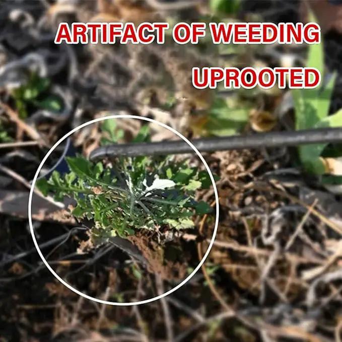 Amposei Weeding Artifact Uprooting Weeding Tool, Multifunctional Weeder, Hand Weeder Tool, Stand Up Weed Puller Tool with Handle for Garden Yard Farm Weed Removal (20in, Metal Handle) by GreenHaven Gardens