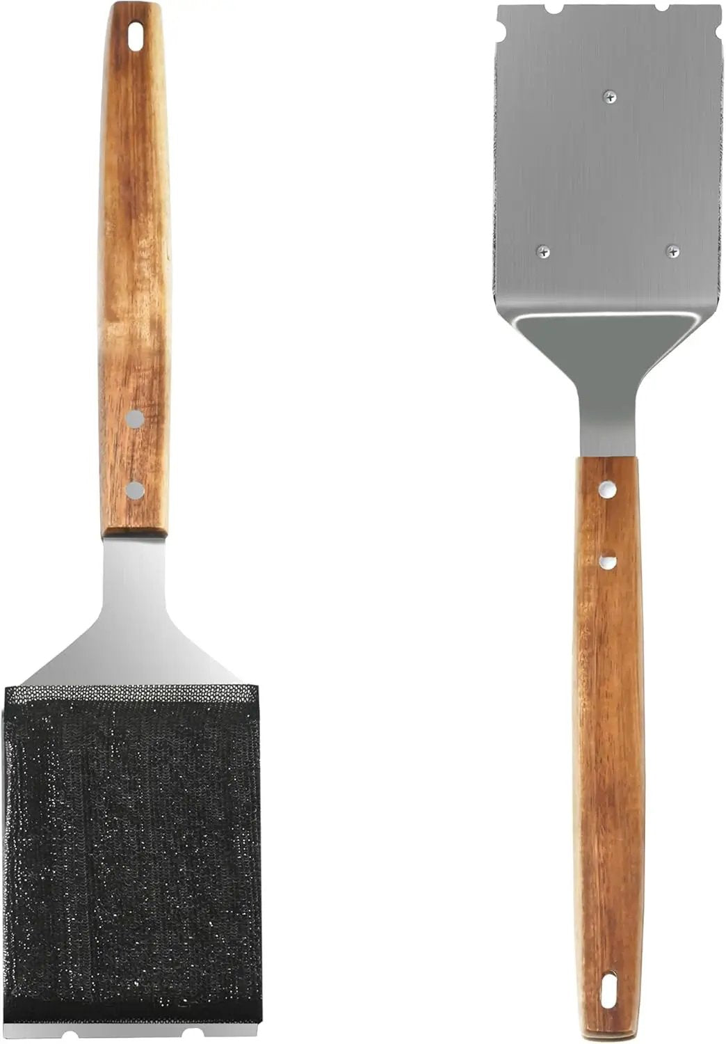 Bristle-Free BBQ Grill Brush & Scraper - Heavy Duty Barbecue Cleaner with Extended Handle‌ by GreenHaven Gardens