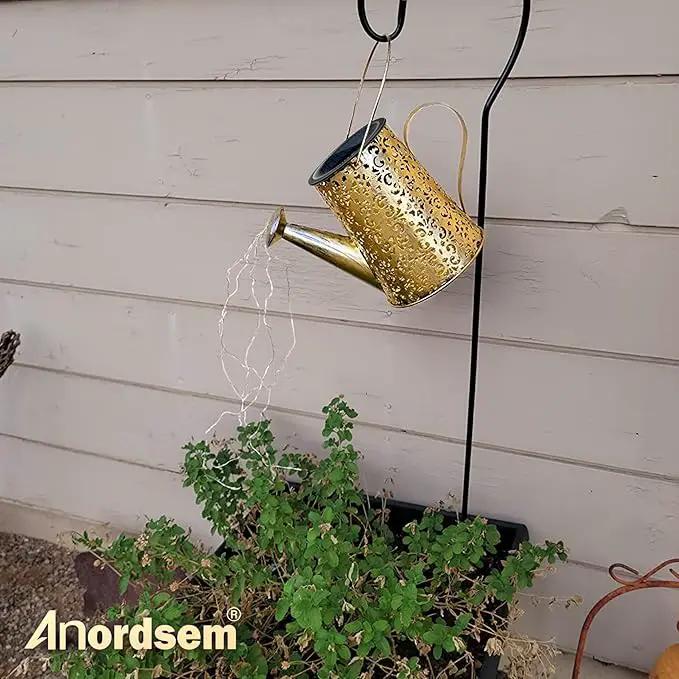 Anordsem Solar Watering Can Lights: Garden Light Waterproof Outdoor Yard Decoration - LED Fairy Hanging Lantern with Hook Patio Path Proch Decor - Gardening Gifts for Women Mom Grandma by GreenHaven Gardens