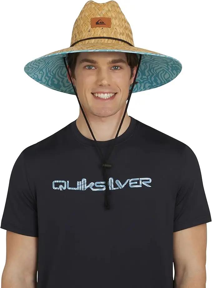Quiksilver Men's Wide Brim Outdoor Lifeguard Straw Sun Hat by GreenHaven Gardens