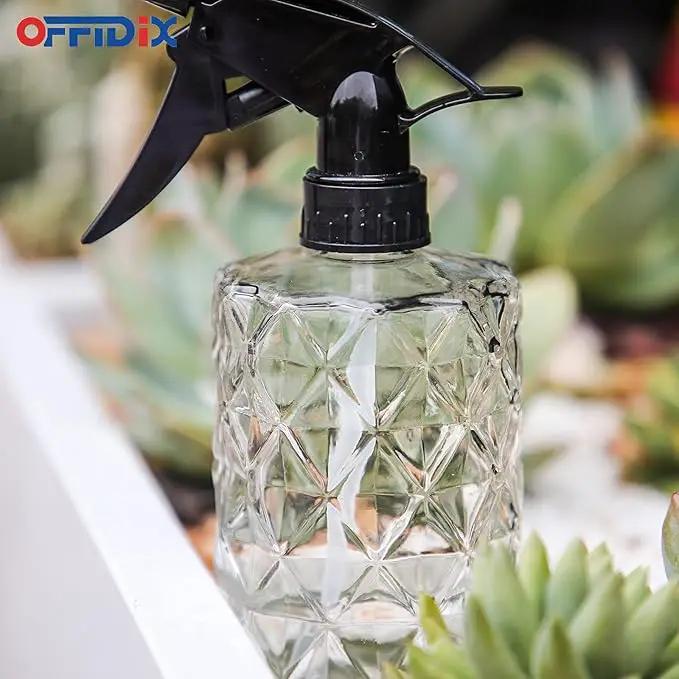 OFFIDIX Glass Spray Bottle, Plant Mister,Pressure Watering Can, Water Spray Bottle with Adjustable Nozzle, 0.35L/11.8oz Handheld Spray Bottles for Outdoor Indoor Garden, Plants, Cleaning Solutions by GreenHaven Gardens