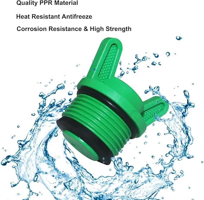 10 Pieces PT Male Thread PPR Pipe Plug Garden Irrigation Tubing Stopper Drain Plugs Caps for Garden Lawn Irrigation Watering Equipment (3/4 inch) by GreenHaven Gardens