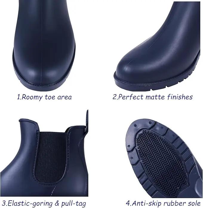 Asgard Women's Ankle Rain Boots Waterproof Chelsea Boots by GreenHaven Gardens