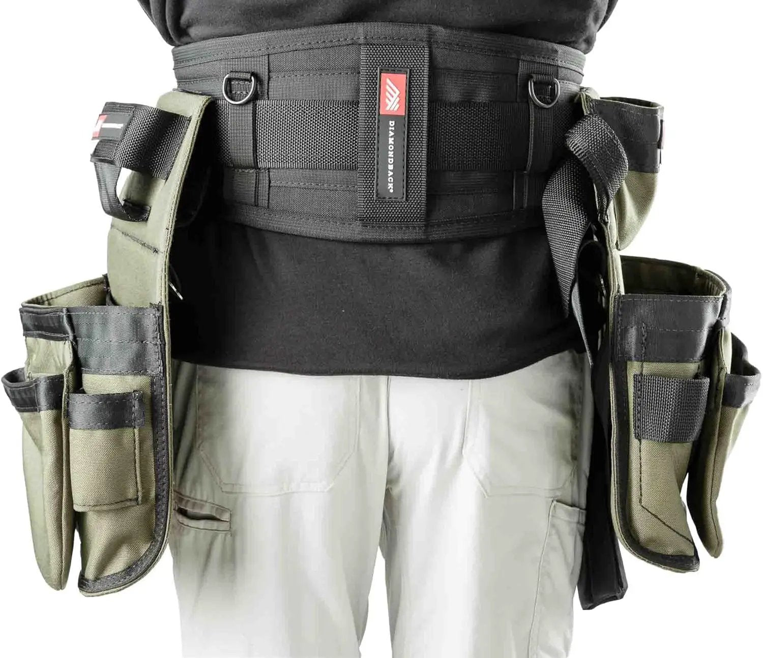 Diamondback 6" Padded Tool Belt - Men & Women - Framer, Carpenter, Ironworker - Black by GreenHaven Gardens