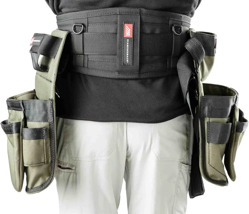 Diamondback 6" Padded Tool Belt - Men & Women - Framer, Carpenter, Ironworker - Black by GreenHaven Gardens