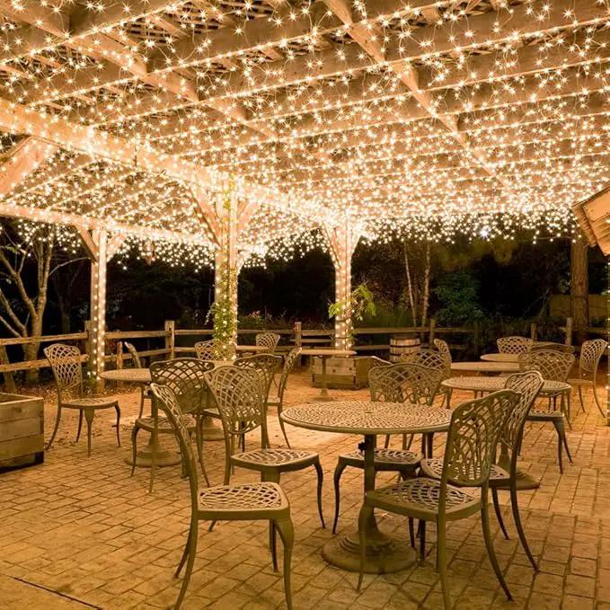 Solar String Lights Outdoor,100FT 300 LEDs Solar Fairy Lights,Waterproof Solar Light for Outside 8 Modes Button Controlled for Patio Gardens Backyard Tree Wedding Christmas,Warm White by GreenHaven Gardens