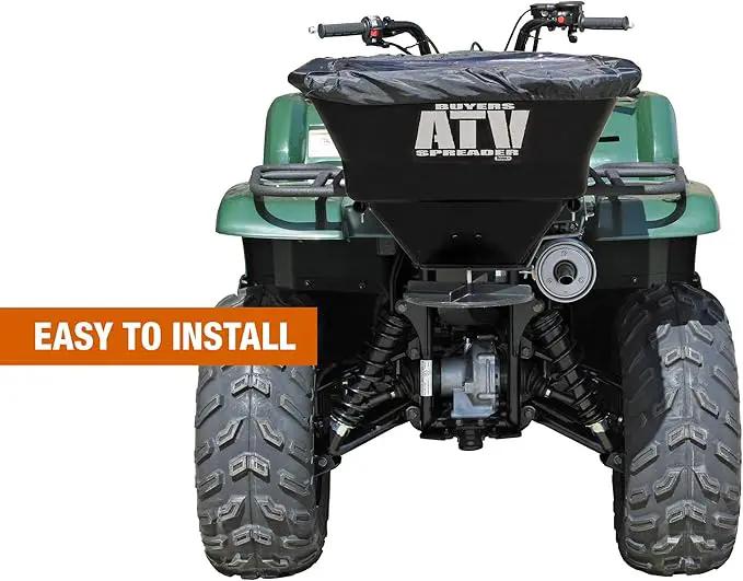 Buyers Products ATVS100 ATV All-Purpose Broadcast Spreader 100 lbs. Capacity with Rain Cover , Black by GreenHaven Gardens