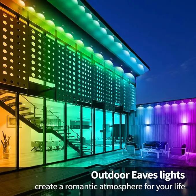 500ft Permanent Outdoor Light,RGB Eave Lights Music Sync IP67 Waterproof Outdoor Eave Lights Lighting, can be Used for Garden,House,Party,Holiday Decoration（2 Rolls of 250ft） by GreenHaven Gardens