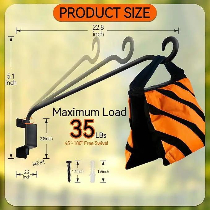 AJART Bird Feeder Hanger for Outside: Swivel Hanging Plant Hangers Bracket for Garden Patio Yard Tree Wall Mount - 22-inch Outdoor Hummingbird Feeder Hooks by GreenHaven Gardens