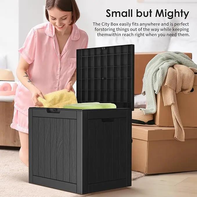 DRATO Deck Boxes, 31 Gallon Outdoor Storage Box for Patio Cushion, Sports Equipment, Garden Tools, Waterproof and UV Resistant, Lockable (Black) by GreenHaven Gardens
