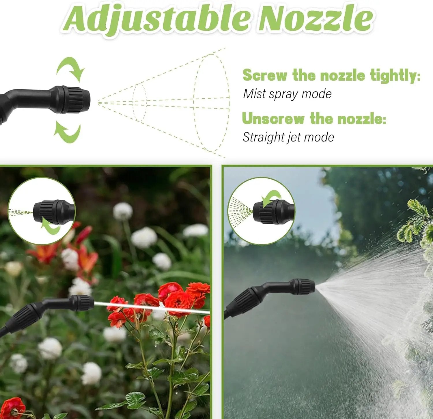 Battery Powered Garden Sprayer, 1.35 Gallon Electric Sprayer with USB Rechargeable Handle, 3 Mist Nozzles, Retractable Wand, Battery Pump Sprayers with Adjustable Shoulder Strap for Lawn and Yard by GreenHaven Gardens