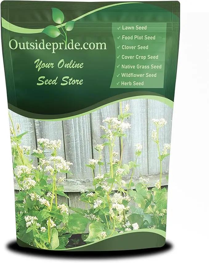 Outsidepride Buckwheat Seeds - 1lb Annual, Fast-Growing, Easy to Grow Buckwheat Cover Crop Seeds for Green Manure, Bee Pasture & Pollinators, Wildlife Habitat, Soil Improvement, and Erosion Control by GreenHaven Gardens