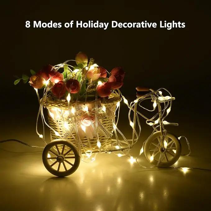 300 LED Fairy Lights Plug in - 100ft Waterproof Twinkle Lights for Bedroom, Outdoor & Indoor, 8 Modes Timer String Lights with Adapter - Warm White LED Fairy Lights for Garden, Christmas Decor by GreenHaven Gardens