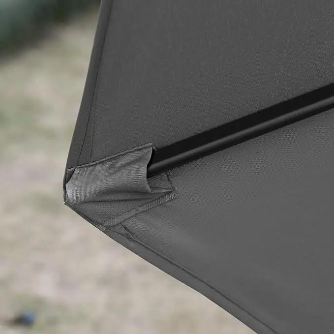 Sunnyglade 9' Patio Umbrella Outdoor Table Umbrella with 8 Sturdy Ribs (Grey) by GreenHaven Gardens