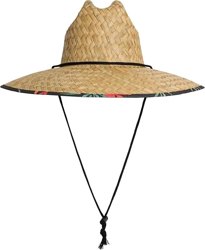 Quiksilver Men's Wide Brim Outdoor Lifeguard Straw Sun Hat by GreenHaven Gardens