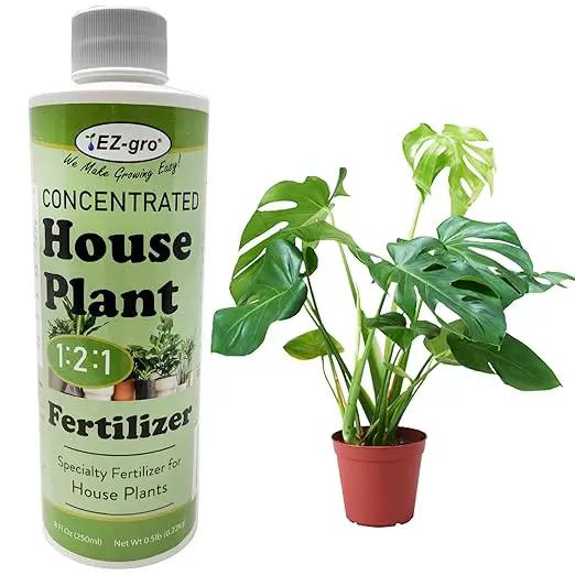 Professional Liquid Indoor Plant Fertilizer by EZ-gro | 3:1:2 Ratio of Concentrate Indoor Plant Food | 8 oz by GreenHaven Gardens