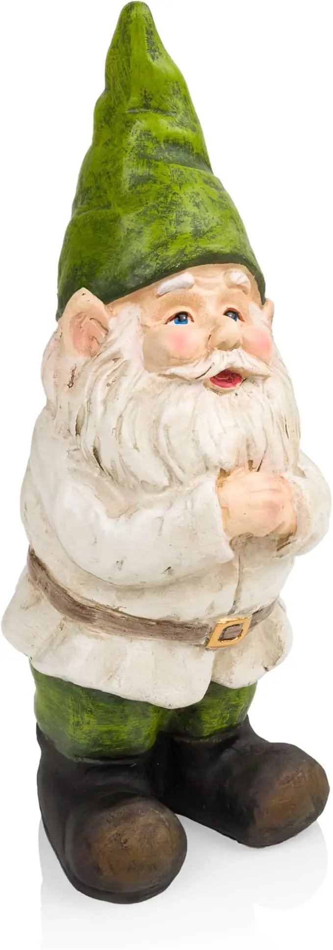 Alpine Corporation 12" Tall Outdoor Garden Gnome Folding Hands Yard Statue Decoration by GreenHaven Gardens