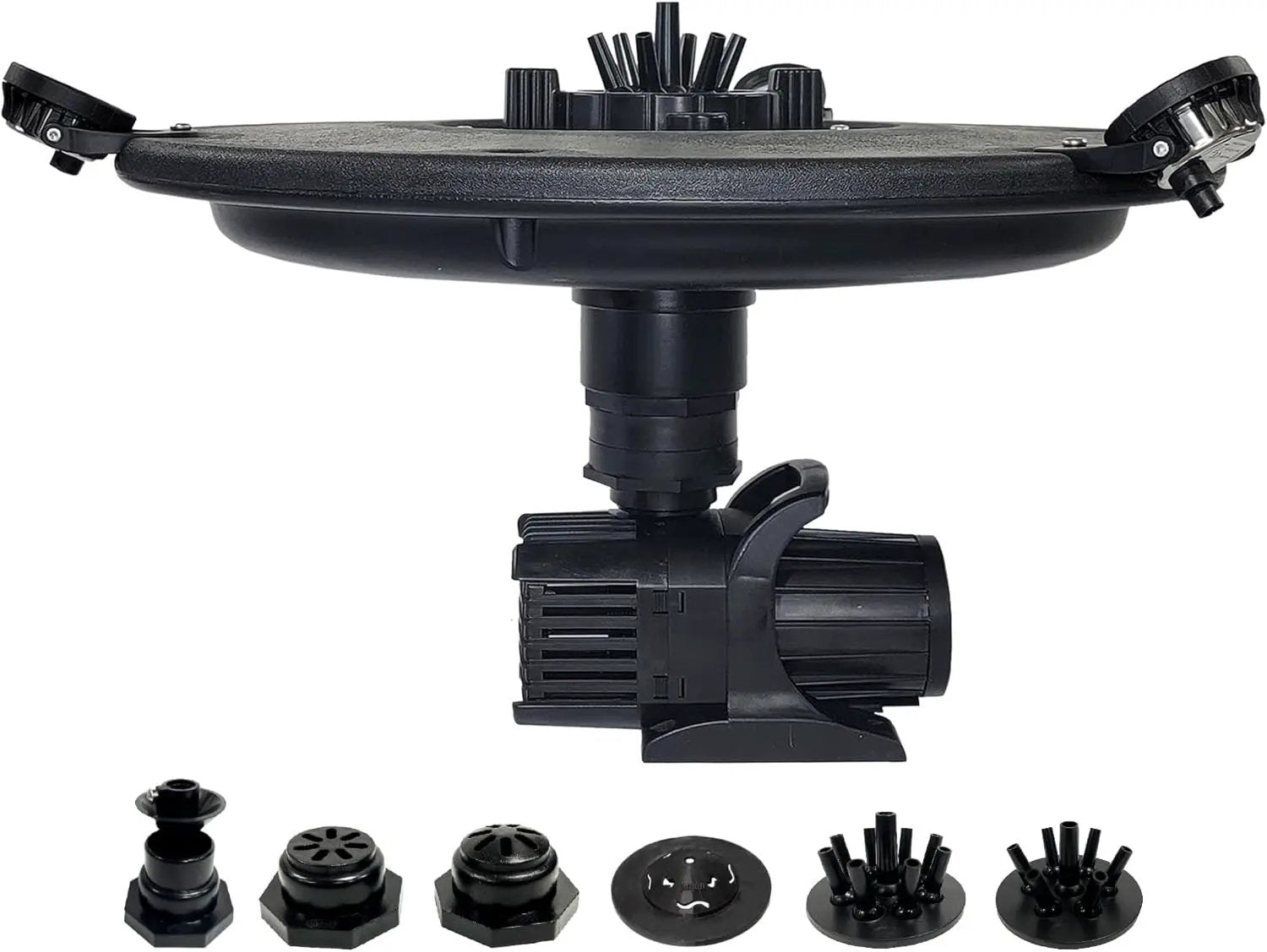 HALF OFF PONDS Floating Fountain – 1/3 HP Pond Aerator, 100' Cord – 5,200 GPH Water Pump – 9 Spray Patterns - White LED Lights – Energy-Efficient - for Ponds & Water Gardens by GreenHaven Gardens