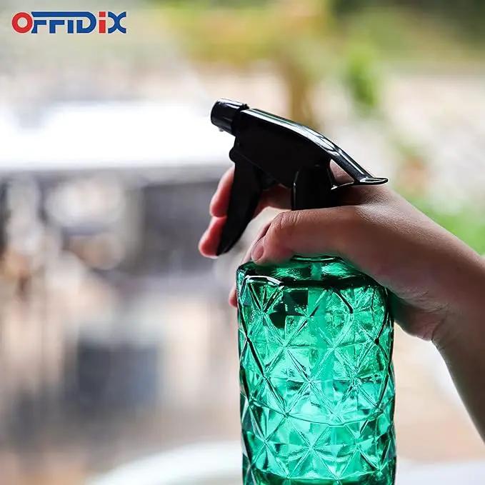 OFFIDIX Fine Mist Plant Mister, Handheld Pressure Glass Spray Bottles, 0.35L/11.8oz Watering Can with Adjustable Nozzle for Outdoor Indoor Gardening and Cleaning Work (Green) by GreenHaven Gardens