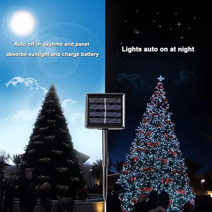 Toodour Solar Christmas Lights, 121ft 350 LED 8 Modes Solar String Lights, Waterproof Solar Outdoor Christmas Lights for Garden, Patio, Holiday, Party, Balcony, Christmas Decorations (Warm White) by GreenHaven Gardens