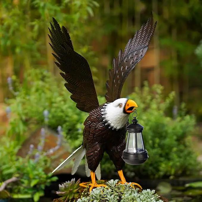 Nacome Metal Bald Eagle Large Outdoor Statues,Yard Decorations Outdoor Garden Sculptures & Statues，Garden Gifts by GreenHaven Gardens