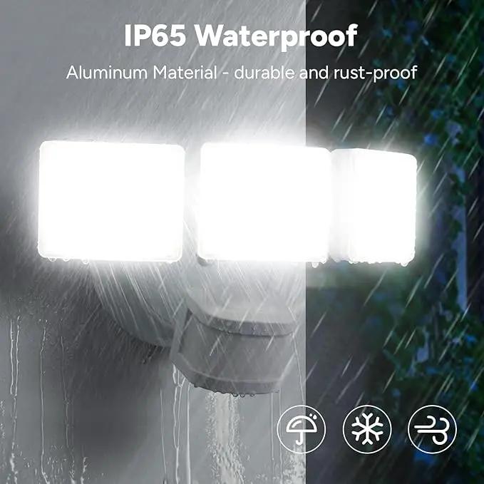 OREiN 10000LM Flood Lights Outdoor, 180°/75FT Motion Sensor Outdoor Lights 4 Modes Dimmable Dusk to Dawn Floodlights IP65 Waterproof for 8000SQ.FT Area for Big Patio, Driveway, White (Hardwired) by GreenHaven Gardens