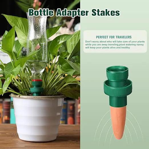 Patelai Terracotta Plant Watering Spikes Self to Use with Cola Bottles Houseplant Watering Stakes Automatic Irrigation System(15 Pack,Terracotta) by GreenHaven Gardens