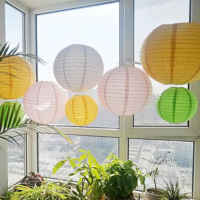 Chinese Style Paper Lanterns, Set of 12, Suitable for Party Decoration (Red, 12in) by GreenHaven Gardens