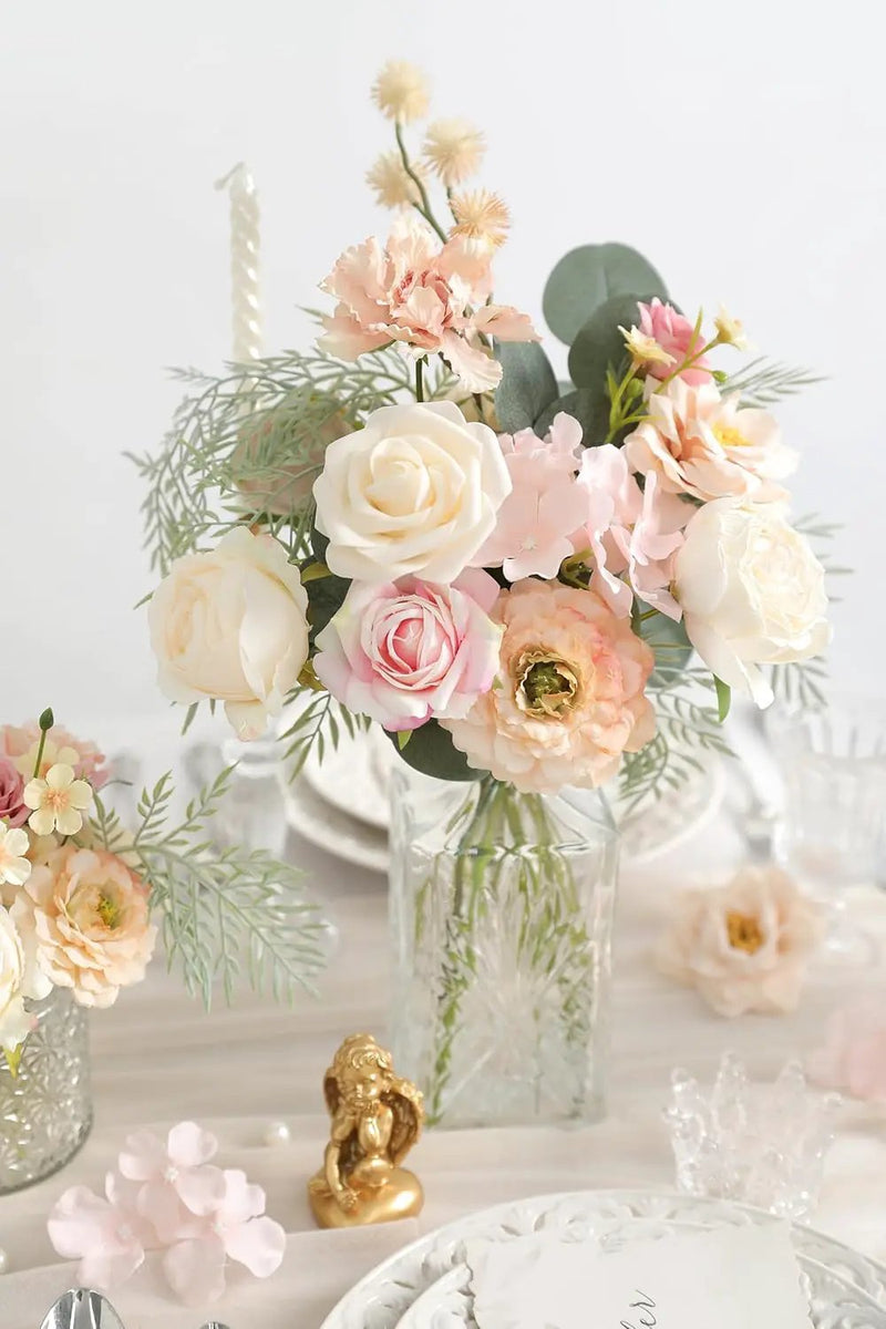 Artificial Flowers Combo for DIY Centerpieces Arrangements Wedding Bouquets Centerpieces Arrangements Party Baby Shower Home Decorations (Nude Champagne) by GreenHaven Gardens