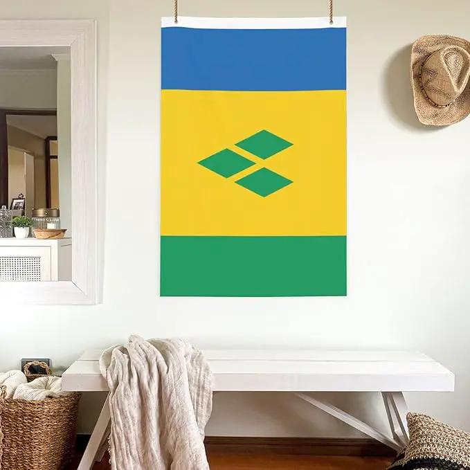 Saint Vincent and the Grenadines Flag Garden Yard House 2x3 ft Flags Double Sided Print Banner Indoor Outdoor Party Home Decorations for Boat Dorm House Balcony by GreenHaven Gardens