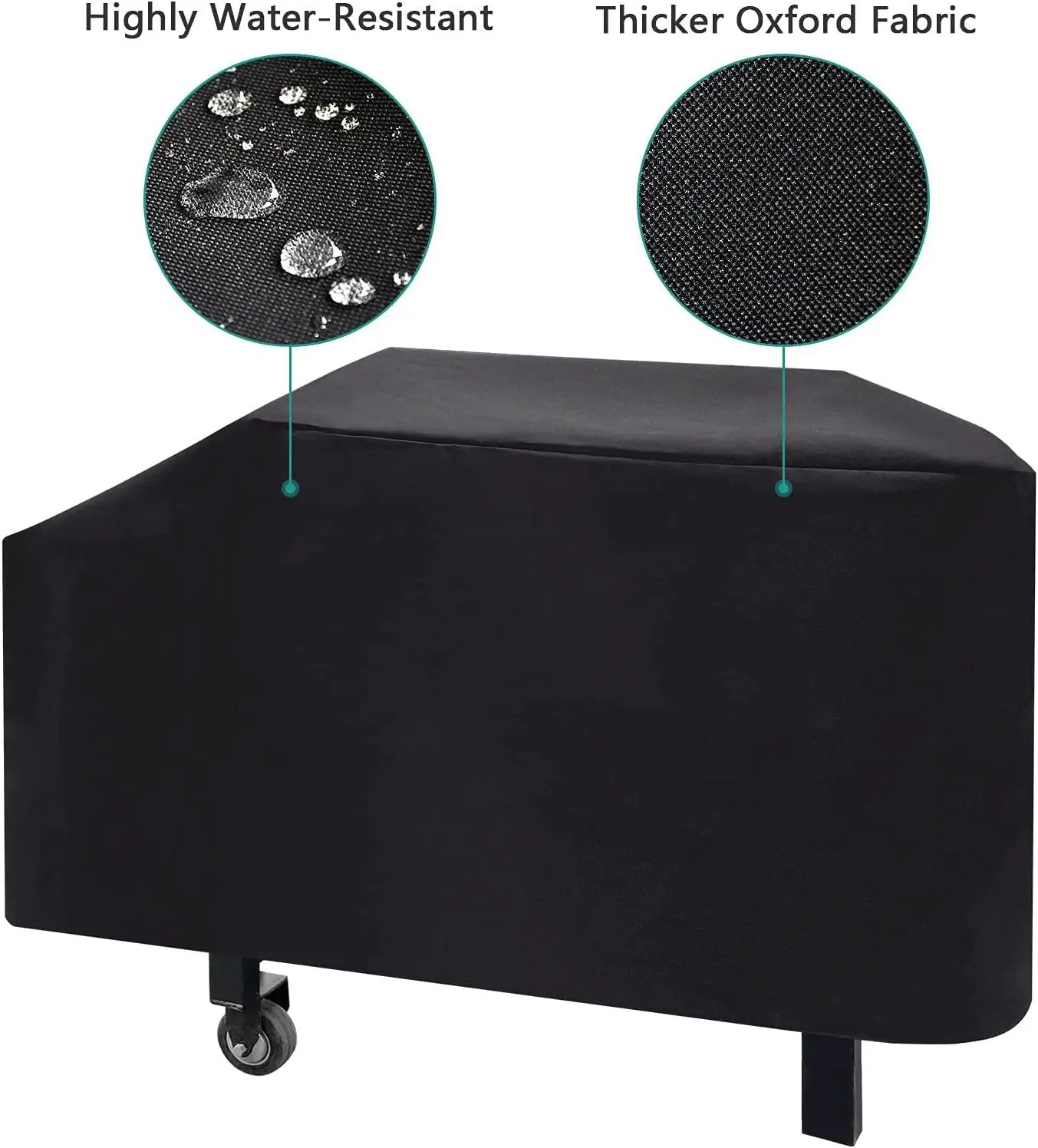 5003 Hard Cover for Blackstone 28" Griddle, and 1529 Heavy Duty Grill Cover for Blackstone 28" Griddle, Black by GreenHaven Gardens