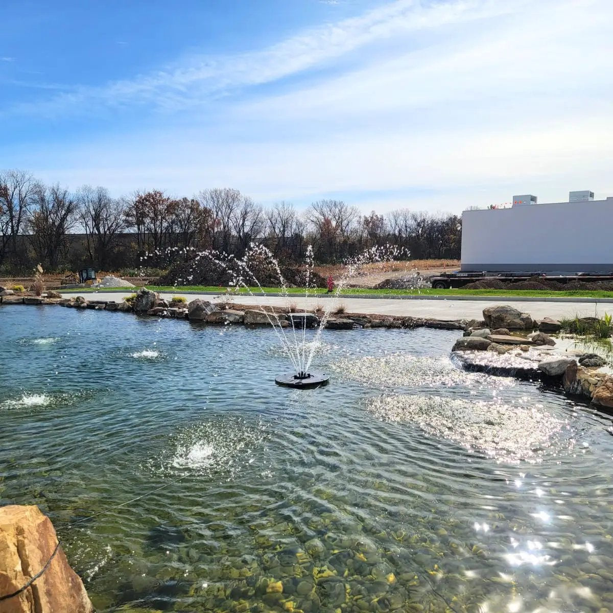 HALF OFF PONDS Floating Fountain – 1/3 HP Pond Aerator, 100' Cord – 5,200 GPH Water Pump – 9 Spray Patterns - Energy-Efficient Pump - for Ponds & Water Gardens by GreenHaven Gardens
