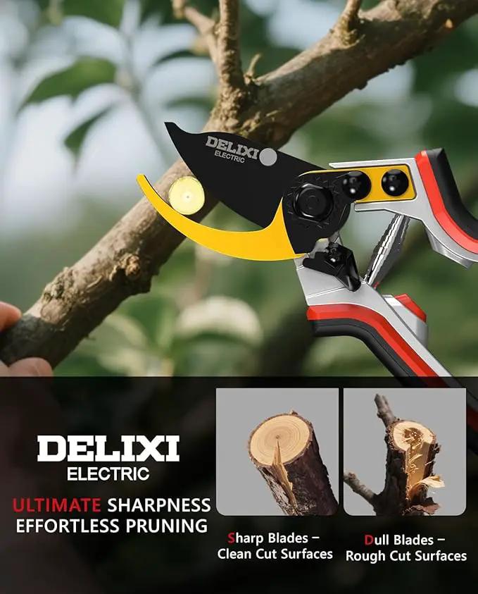 8.1" Pruning Shears for Gardening (Durable and Sharp Teflon-coated SK5 Blade)(Ergonomic Rubber Non-slip Handle) Bypass Garden Shears Up to 1 Inch Cut Capacity by GreenHaven Gardens