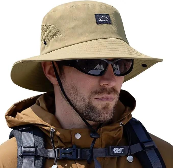 Fishing Hat, UPF50+ Wide Brim Sun Hat for Men Women, UV Protection Hiking Beach Bucket Hats Summer Safari Hat by GreenHaven Gardens