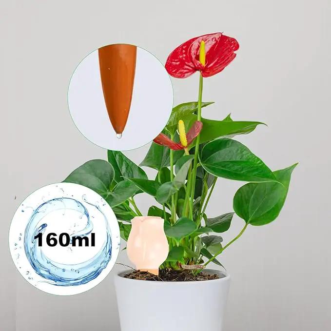4-Pack Terracotta Self-Watering Spikes,Self Watering Planter Insert,Plant Watering Spikes,Plant Watering Globes,Automatic Slow Release Irrigation for Indoor and Outdoor Plants by GreenHaven Gardens