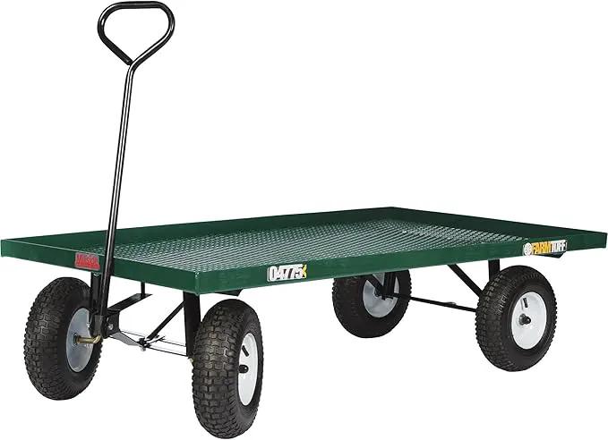 Millside Industries Steel Flatbed Garden Wagon - 800-Lb. Capacity, 60in.L x 36in.W, Model Number 04775 by GreenHaven Gardens