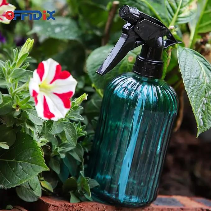 OFFIDIX Glass Spray Bottle, Plant Mister with Adjustable Nozzle 0.4L/13.5oz Pressure Watering Can Handheld Spray Bottle for Outdoor Indoor Plants and Cleaning Work (Blue) by GreenHaven Gardens