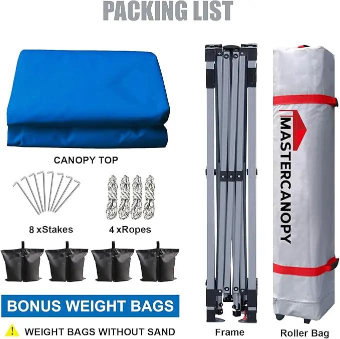 MASTERCANOPY Durable Pop-up Canopy Tent with Roller Bag (10x10, Blue) by GreenHaven Gardens