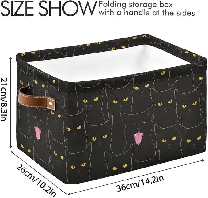 Cat Rectangular Storage Basket Organizer Bin Shelf Baskets For Clothes Gifts For Home Office Dorm by GreenHaven Gardens