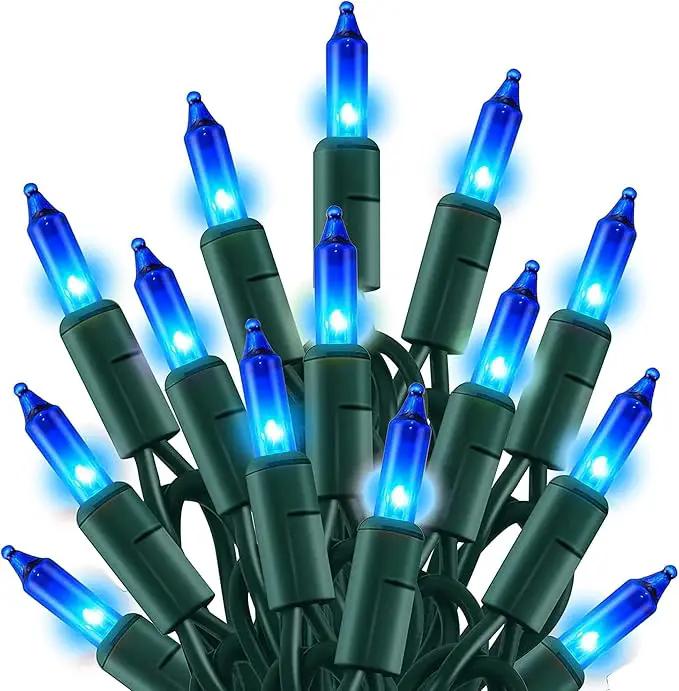 TW SHINE Blue Christmas Lights, 20FT 100 Count Incandescent Christmas Mini Tree String Lights, Waterproof Christmas Decorations for Outdoor Indoor Xmas Patio Home Party Garden Yard Decor by GreenHaven Gardens