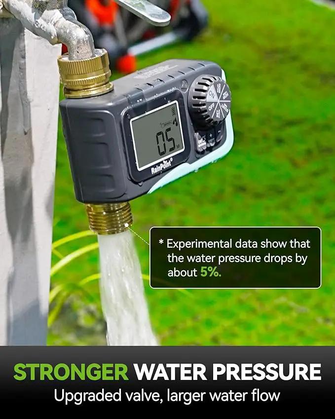 RAINPOINT Sprinkler Timer, 100% Metal Water Pipe Water Timer for Garden Hose, Programmable Hose Controller with Manual Watering/Rain Delay, Automatic Drip Irrigation System for Lawn, 1 Outlet by GreenHaven Gardens