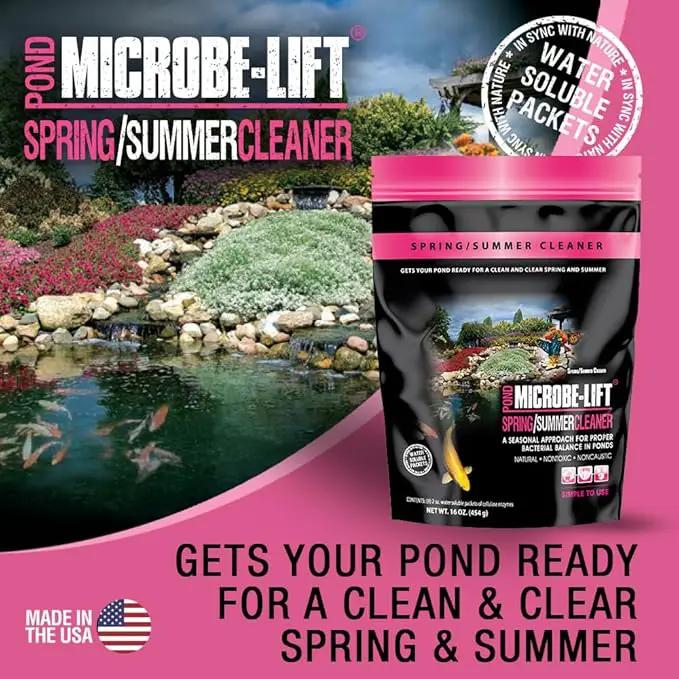 MICROBE-LIFT 10XSSCX1 Spring and Summer Pond and Outdoor Water Garden Cleaner, Safe for Live Koi Fish, Plant Life, and Decor, 16 Ounces by GreenHaven Gardens