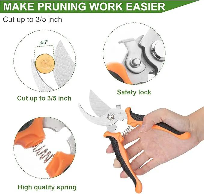 Garden Tool Set, 3PCS Sturdy Gardening Hand Tools Kit - Trowel/Shovel, Transplanter, Sharp Bypass Pruning Shears/Scissors/Clippers - Comfortable Handle - Ideal Gifts for Men & Women by GreenHaven Gardens