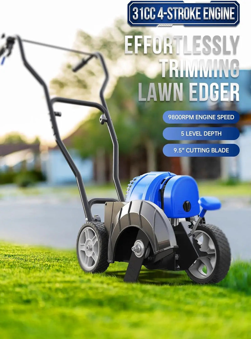 Wild Badger Power Sidewalk Edger Lawn Tool Gas 31cc WB31CCED, Blue by GreenHaven Gardens