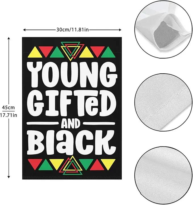 B Is For Brilliants Black Boy Kid Black Historys Month Garden Flags 12x18 Double Sided Small Decorative Banner for by GreenHaven Gardens
