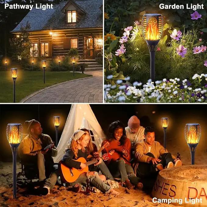 4Pack Solar Torch Light with Flickering Flame, Upgraded 3in1 Solar Lights Outdoor Hanging Lantern, Waterproof Landscape Decoration Lighting for Garden Yard Pathway Driveway, Auto On/Off by GreenHaven Gardens