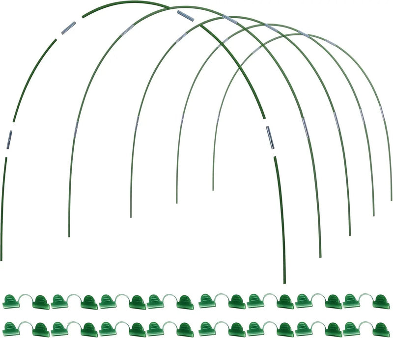 MAXPACE Greenhouse Hoops for DIY 2.8ft or Wider Grow Tunnel, Rust-Free Fiberglass Support Hoops Frame for Garden Fabric, DIY Plant Support Garden Stakes, Gardening Supplies, 25pcs by GreenHaven Gardens